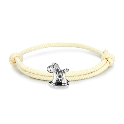 Equestrian Spirit Bracelet Stainless Steel Horse Charm on Adjustable Rope deideas