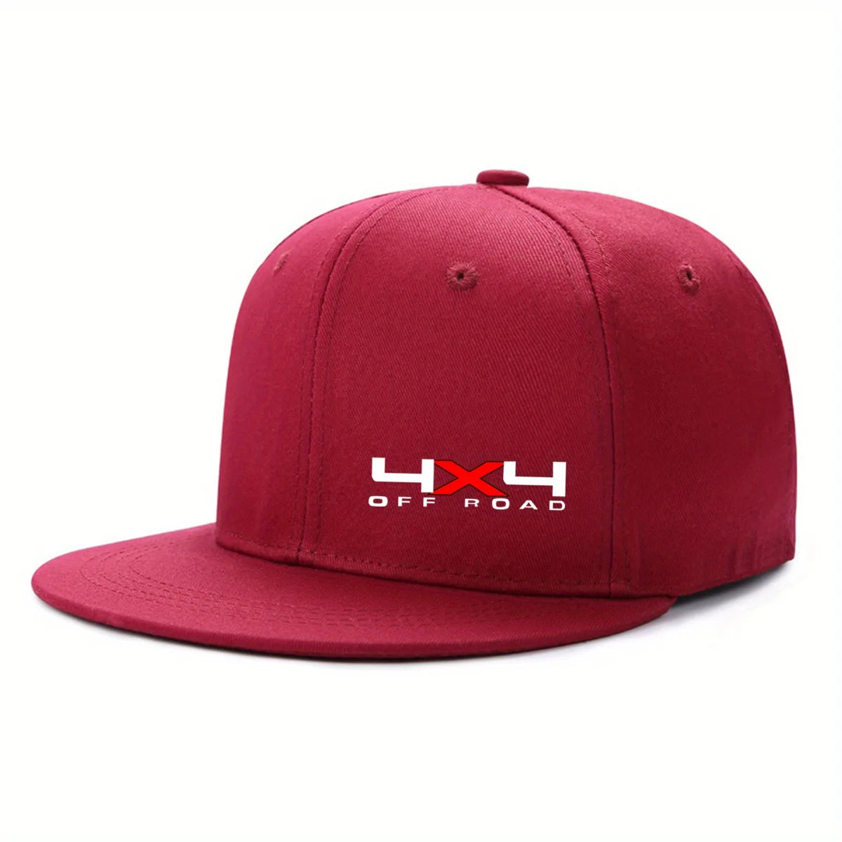 Solid Color Snapback Hat Flat Brim, Adjustable, Unisex