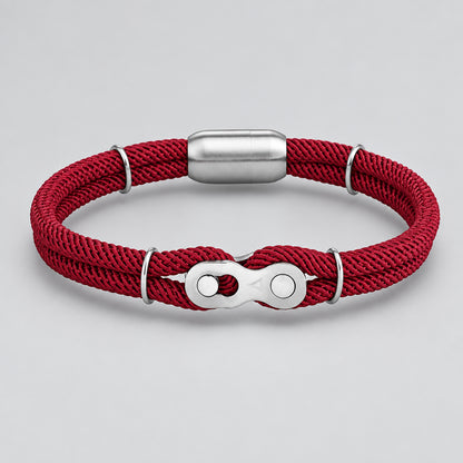 Biker Chain Magnetic Bracelet Rugged Rope & Rock Style deideas