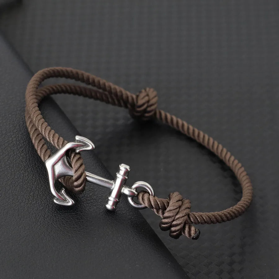 Anchor Rope Bracelet – Adjustable, 3 mm, 7 Colors