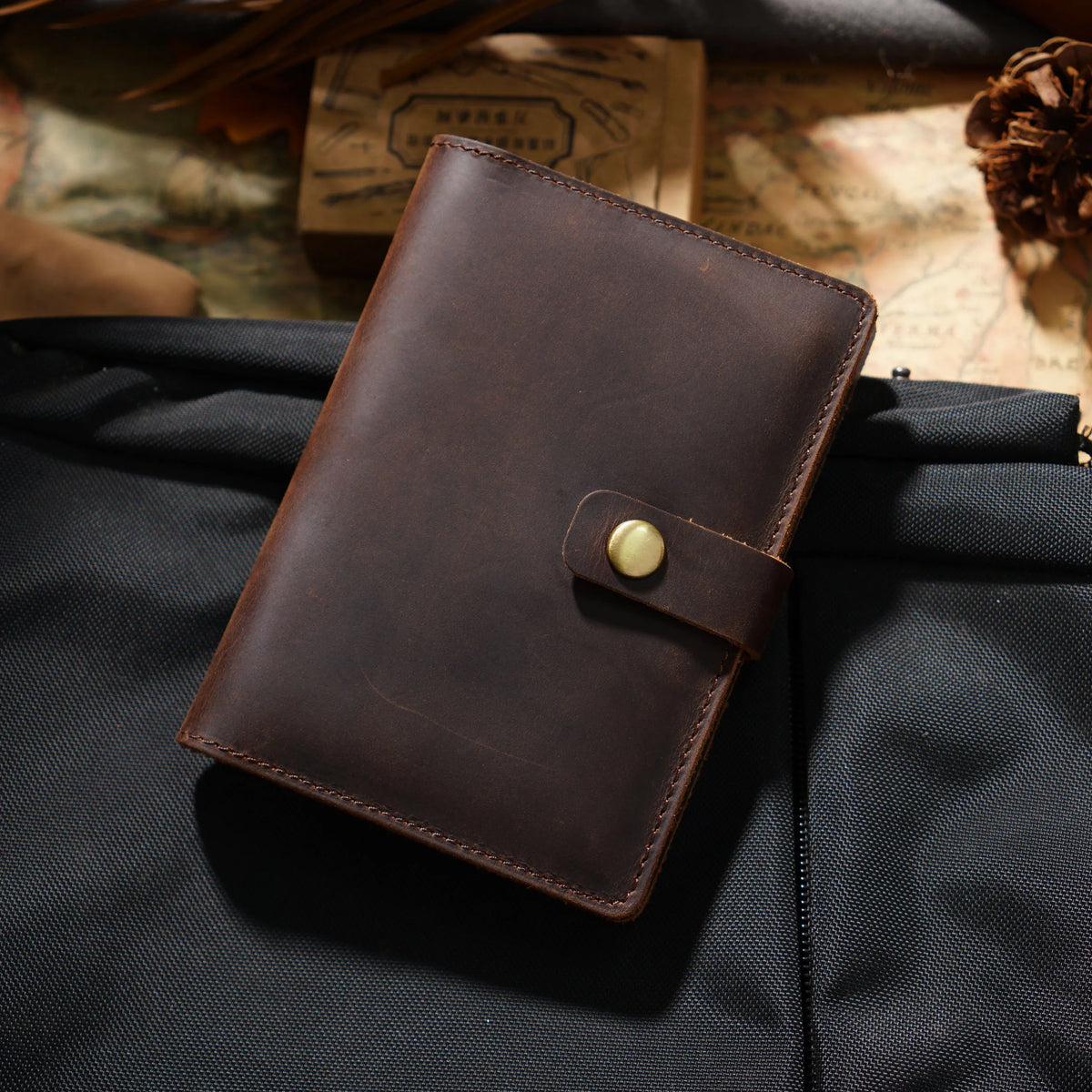 Passport Holder & Card Wallet – Snap Closure, 3 Colors