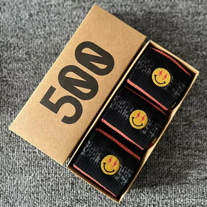 Striped Crew Socks 3-Pair Gift Box – Cotton Blend