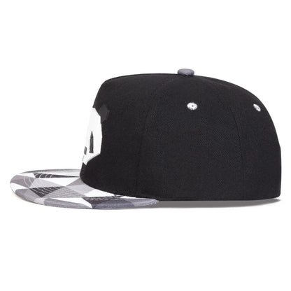 Geometric Panda Cap – Flat Camo Brim, 3 Colors