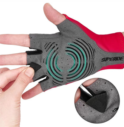 Half-Finger Cycling Gloves – Padded, Sizes S–XL