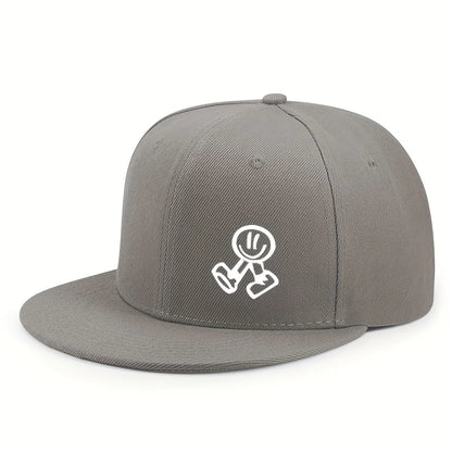Smiling Character Flat-Brim Cap – Horizon, 16 Colors
