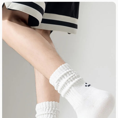 Smiley Face Crew Socks – Ribbed Cotton Blend, EU 35–44
