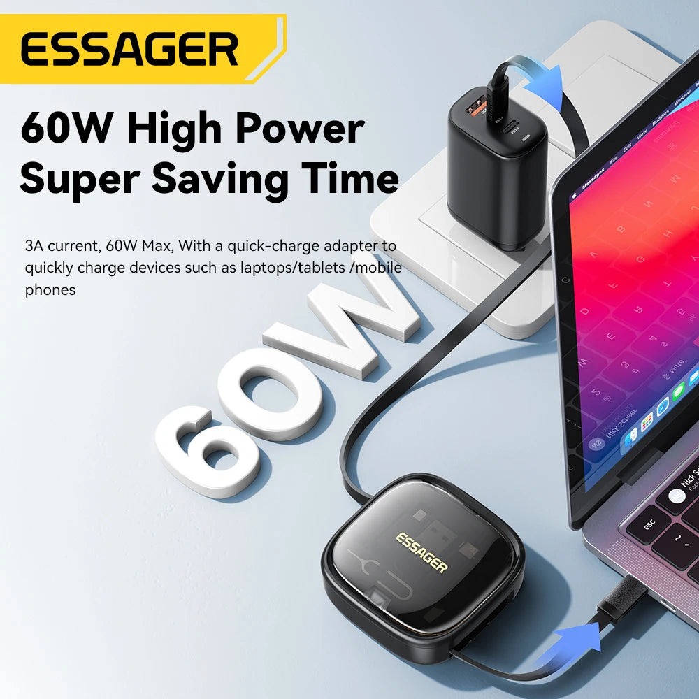 USB-C Travel Charging Kit – 60W Listed Output, Cable & Stand