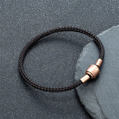 Braided Steel Cable Bracelet – 22 Colors, 19–23 cm