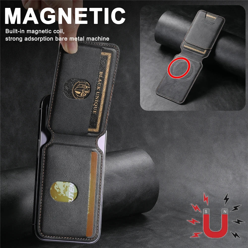 Wallet Pro Magnetic Leather Wallet for iPhone 17 16 Pro Max, 15, 14, 13, 12 and 11 deideas
