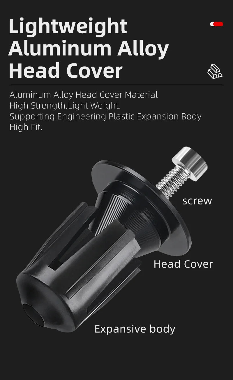 Aluminum Alloy Handlebar Bar End Plugs 6061, Mechanical Expansion
