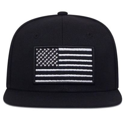 American Flag Embroidery Baseball Cap Hip-Hop Style, Adjustable, Unisex