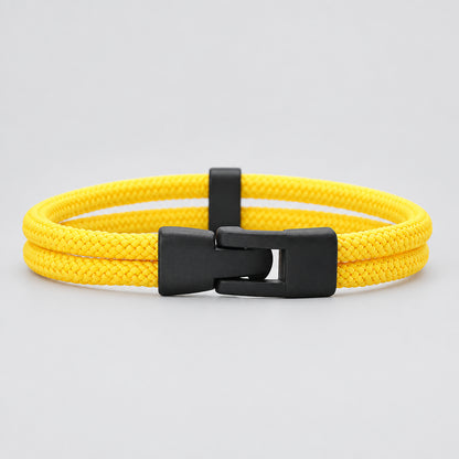 Dual Weave Bracelet Represents the double layer intertwined with style and resistance deideas