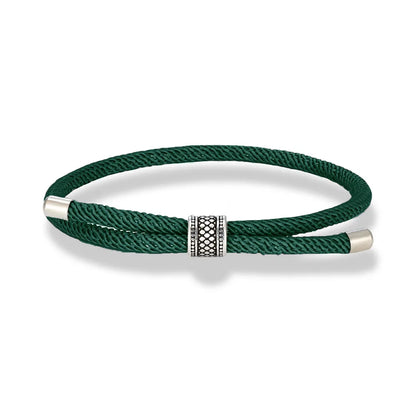 Rope Bracelet – Diamond-Pattern Bead, 15 Colors