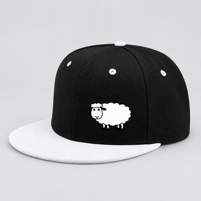 Sheep Graphic Baseball Cap – Adjustable Flat Brim Hat