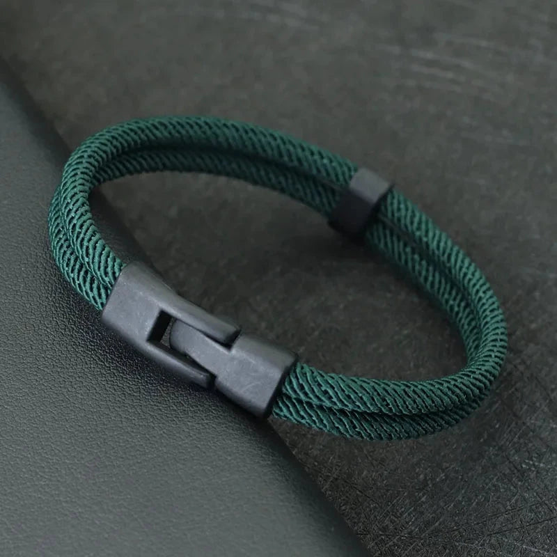 Dual Weave Bracelet Represents the double layer intertwined with style and resistance deideas