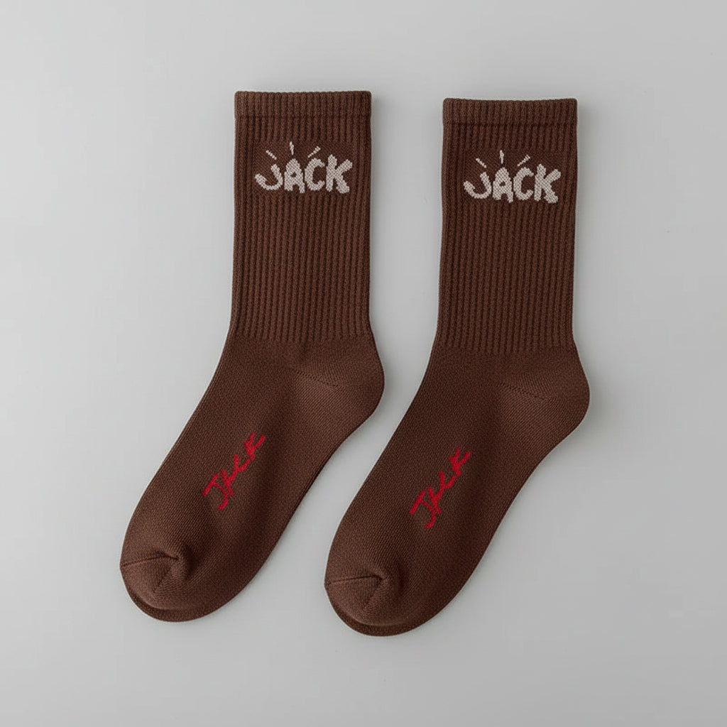 Jack Portrait Crew Socks – Unisex Cotton Blend Streetwear