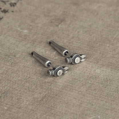 Artisan Hammer Stud Earrings 925 Silver deideas