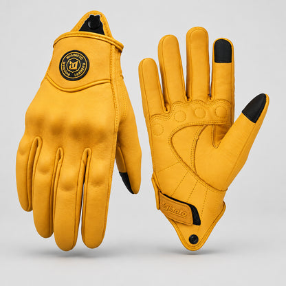 Vintage Leather Gloves – Touchscreen, Sizes XS–XXL