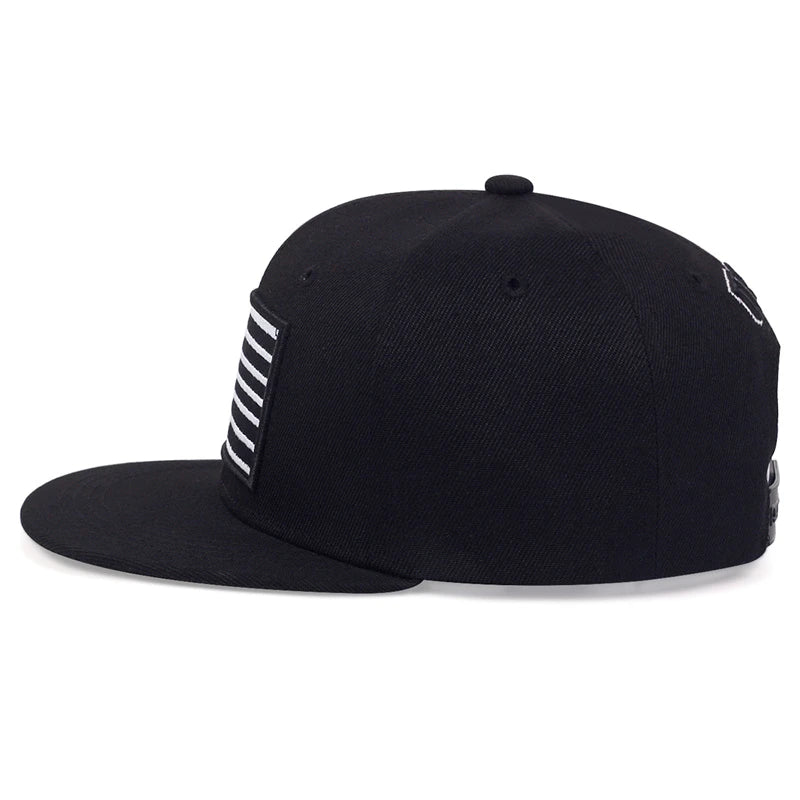 American Flag Embroidery Baseball Cap Hip-Hop Style, Adjustable, Unisex