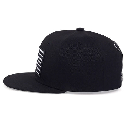 American Flag Embroidery Baseball Cap Hip-Hop Style, Adjustable, Unisex