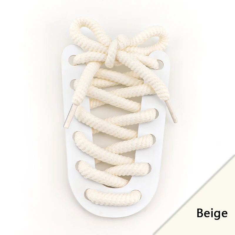 Round Rope Shoelaces – 18 Colors, 100–160 cm, One Pair