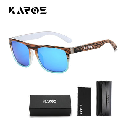 Rectangular Sunglasses with Case – Printed Frames, 10 Options