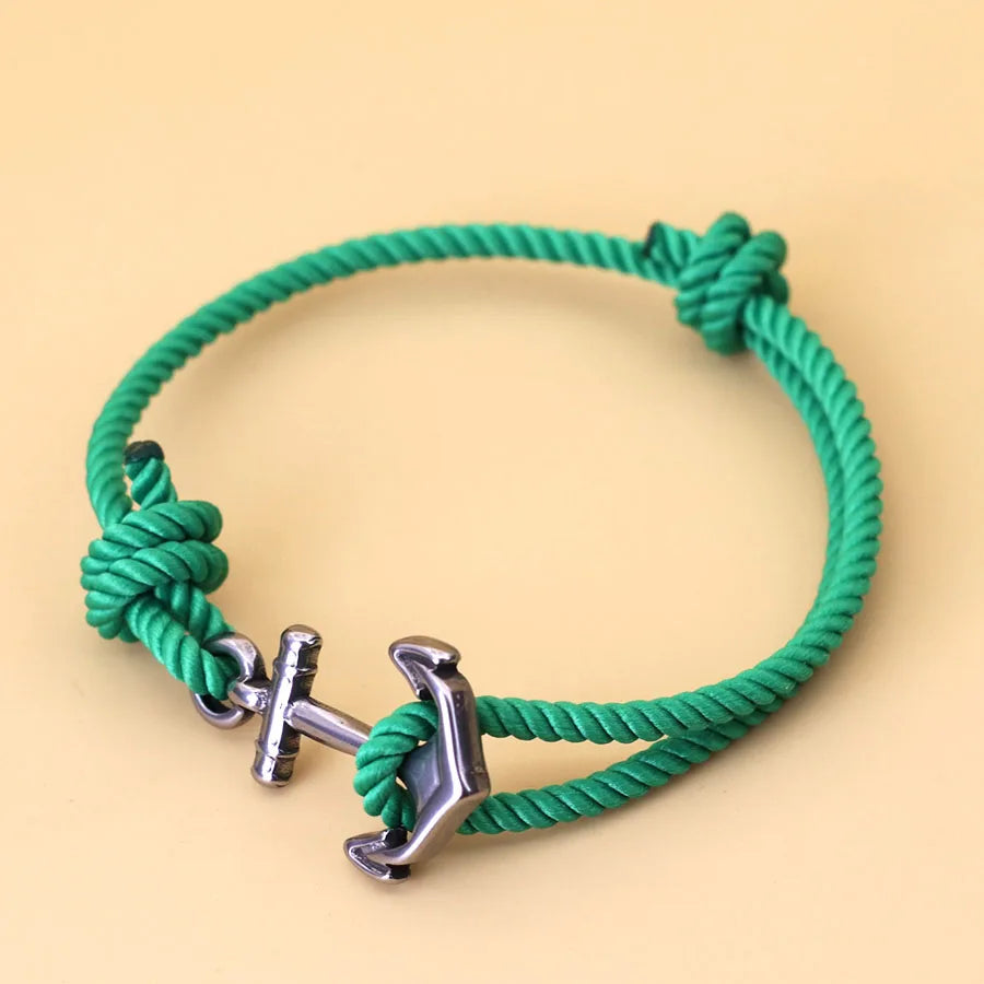 Anchor Rope Bracelet – Adjustable, 3 mm, 7 Colors