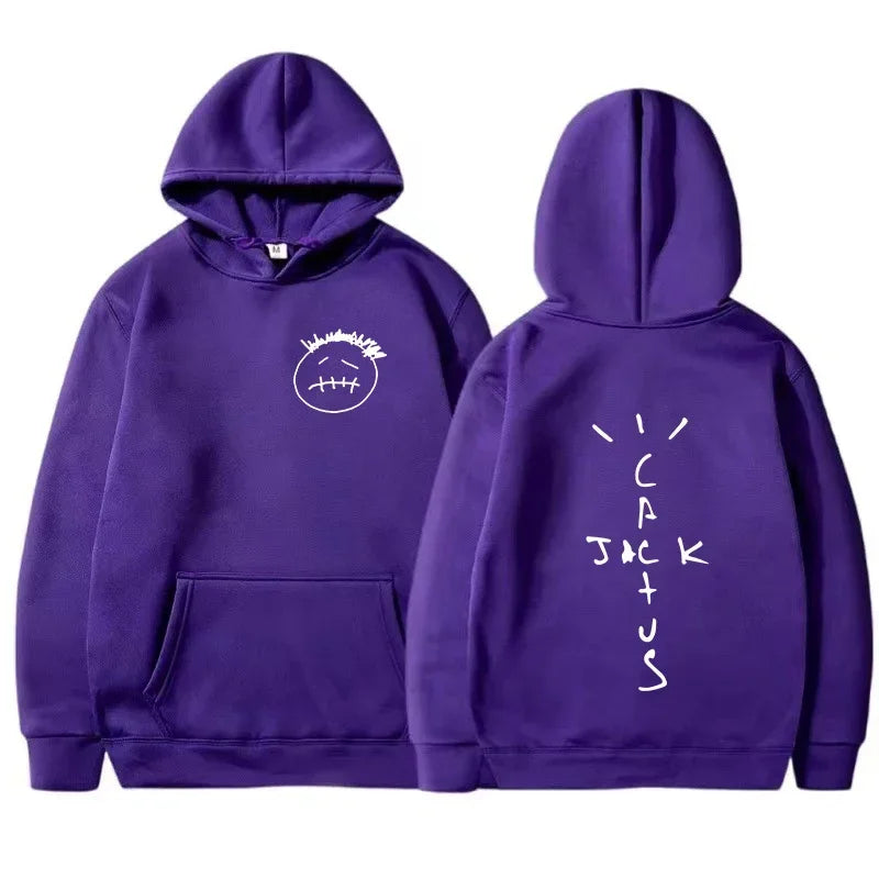 Face Graphic Pullover Hoodie – Front & Back Print