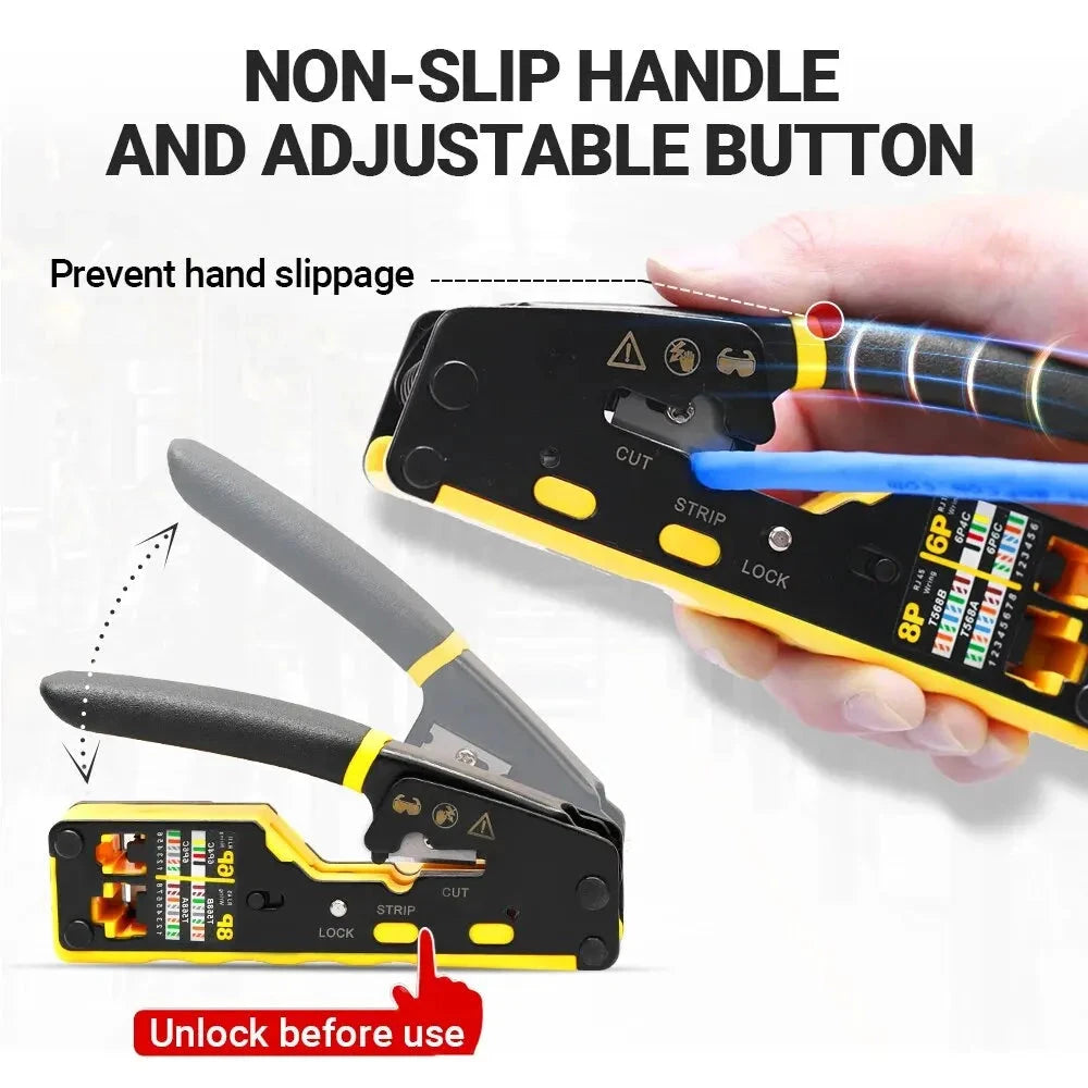 Crimping tool RJ45 network crimper - 3 in 1 modular cable deideas