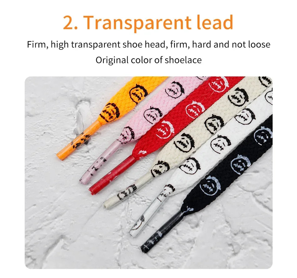 Bandana Graphic Flat Shoelaces – 8 mm, 70–200 cm