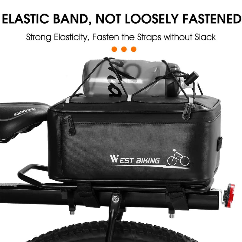 Bike Rear Rack Bag – West Biking 4L, Black, Rain Cover