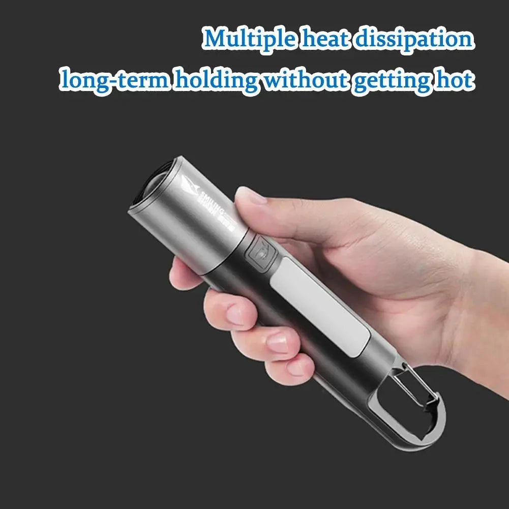 Waterproof USB Rechargeable LED Flashlight with Bicycle Stand deideas