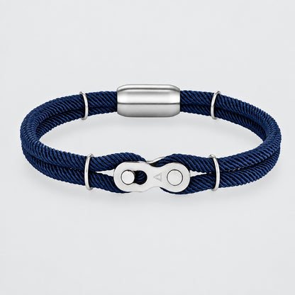 Biker Chain Magnetic Bracelet Rugged Rope & Rock Style deideas