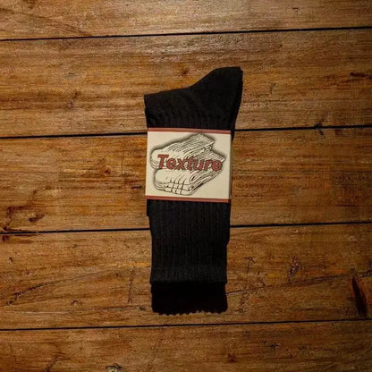 Retro Cushioned Crew Socks – Thick Cotton Blend
