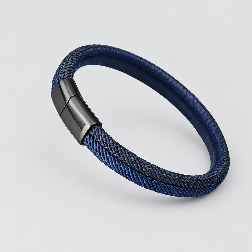Magnetic Clasp Bracelet – LockEdge Stainless Steel, 20.5 cm
