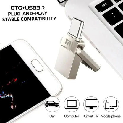 Xiaomi USB Flash Drive 1TB 2TB USB 3.0 High Speed Car Electronic Accessory Adapter Plug Play Video Large Storage Flash Drive deideas