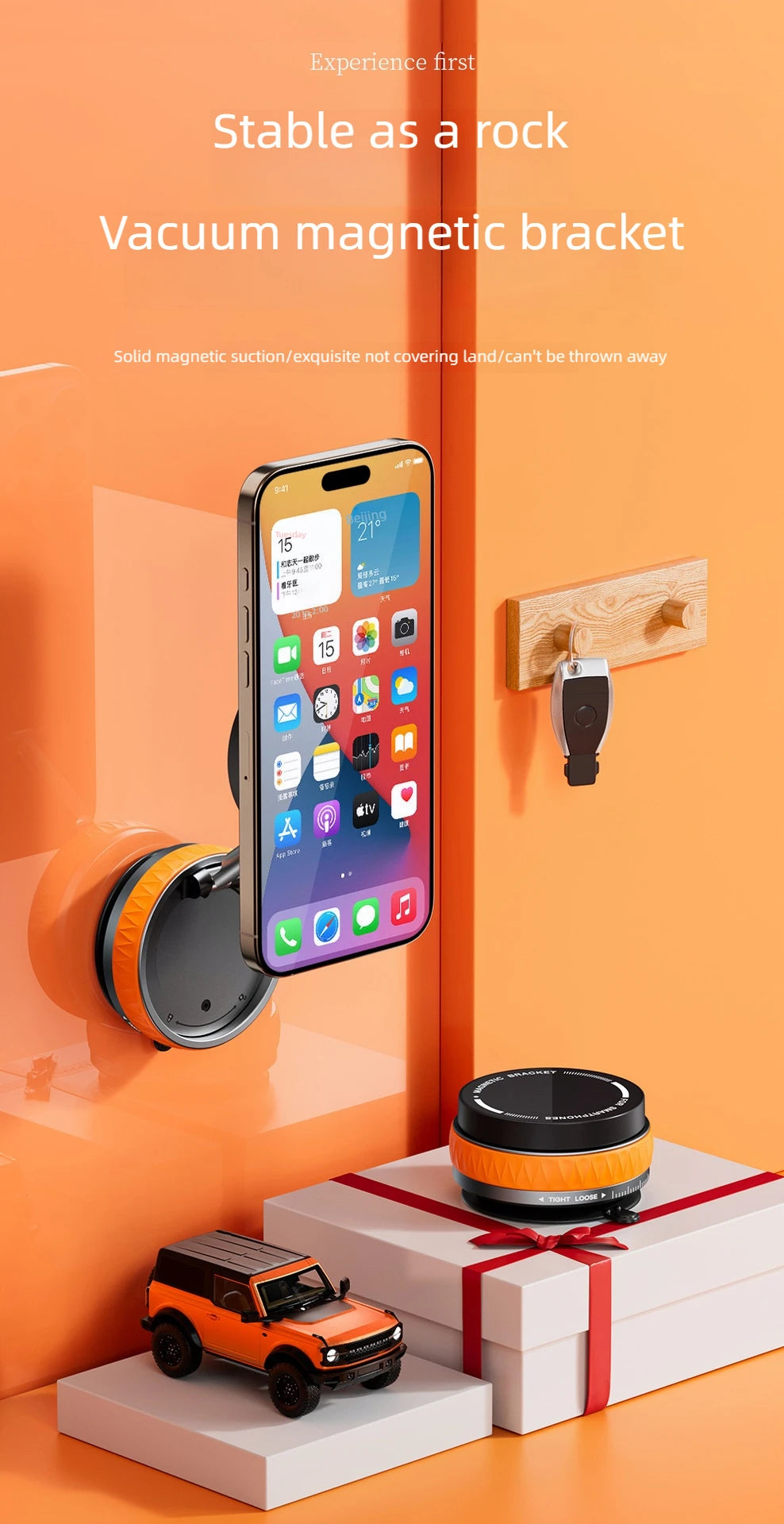 Foldable Magnetic Phone Holder – Suction Base, 3 Colors