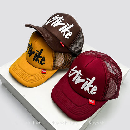 Printed Letter Trucker Cap – Adjustable Unisex Hat, 52–60 cm