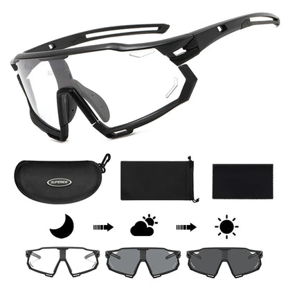 Photochromic Cycling Sunglasses - UV400, 152mm Wide