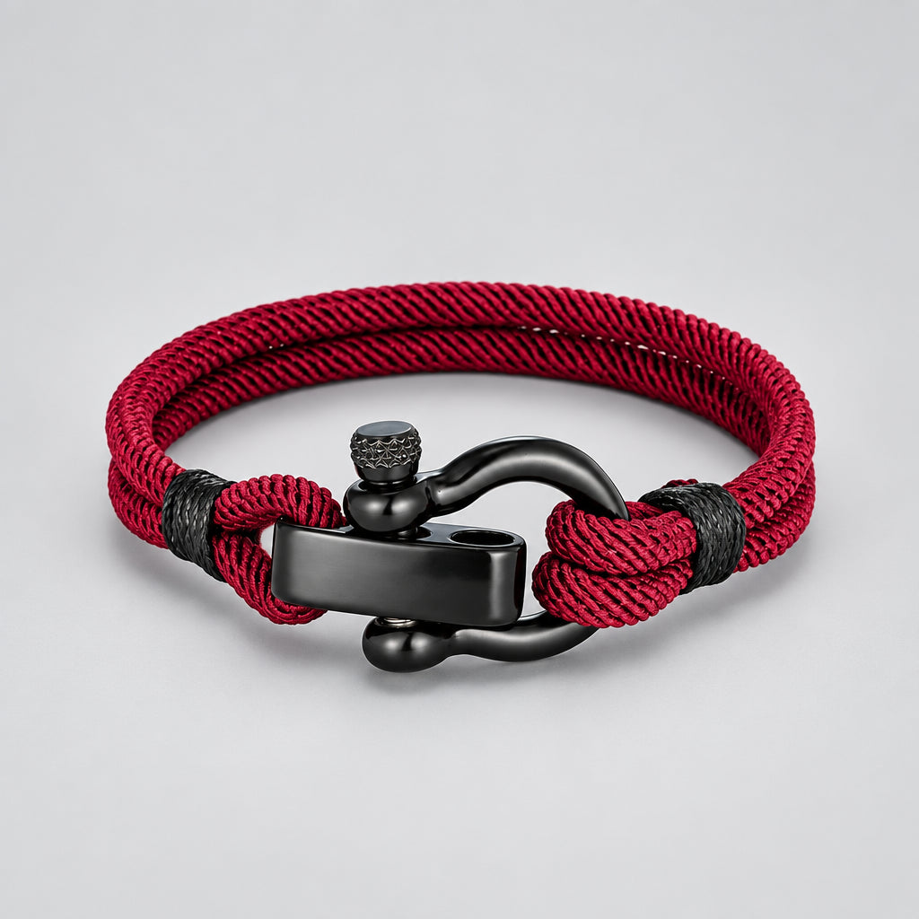 Outdoor Rescue Bracelet Durable Rope & Steel Shackle Buckle deideas