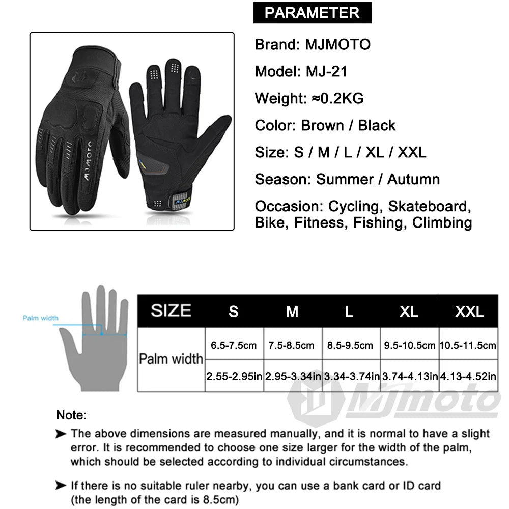 Black gloves with product details on a white background