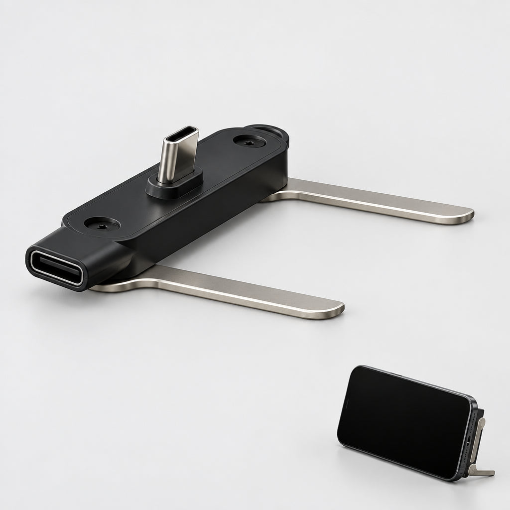 240W USB-C Cable & Folding Phone Stand Adapter – Set Options