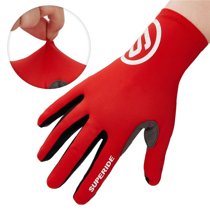 Full-Finger Cycling Gloves – Textured Palm, S–XL
