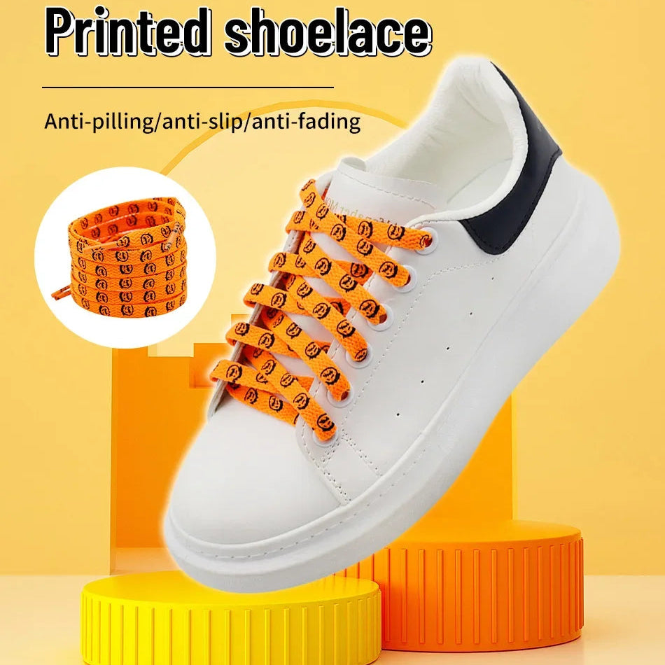 Bandana Graphic Flat Shoelaces – 8 mm, 70–200 cm