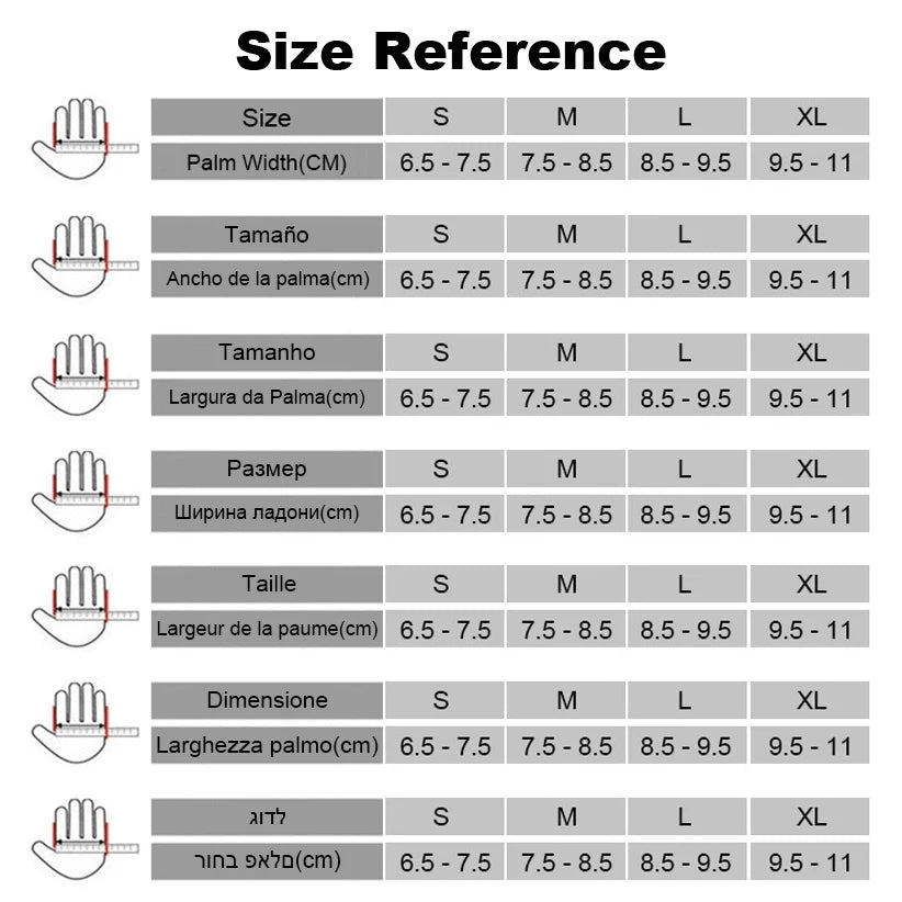 Full-Finger Cycling Gloves – Textured Palm, S–XL