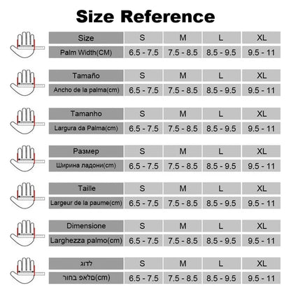 Full-Finger Cycling Gloves – Textured Palm, S–XL