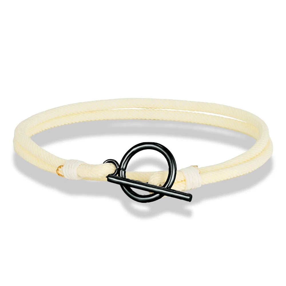 Stylish Rope Bracelet Nautical Design with Stainless Steel OT Buckle deideas