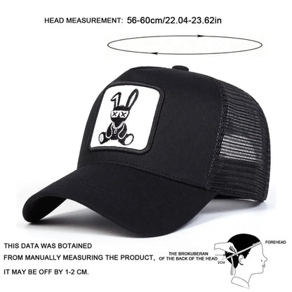 Bad Bunny Embroidered Trucker Cap – Adjustable Mesh Hat