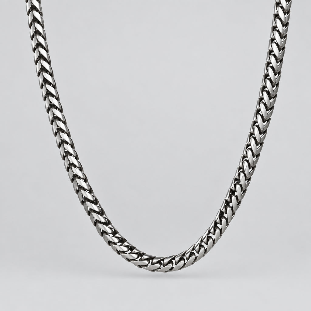 Cuban Link Chain Necklace - Stainless Steel, 6mm, 4 Lengths, Men
