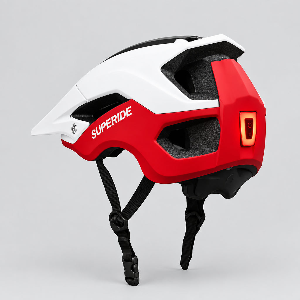 Cycling Helmet with Rechargeable LED Rearlight